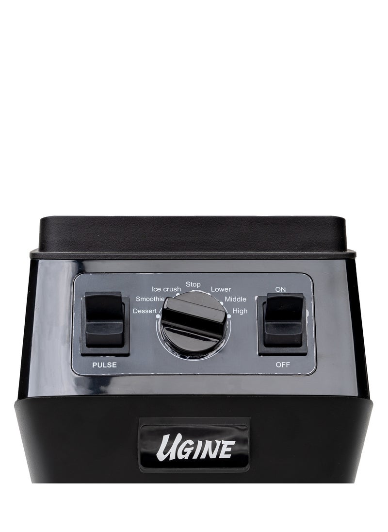 UGINE - Ugine Electric Blender, 2 L, 1350W, 6 speeds, Black - USAB2L - Image 1