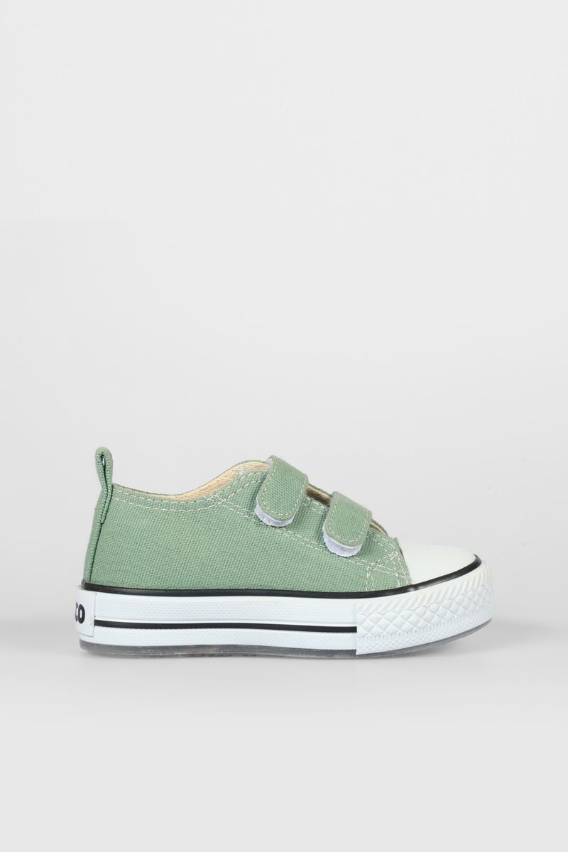 VICCO Pino Baby Lighted Linen Shoes Green  - Image 1