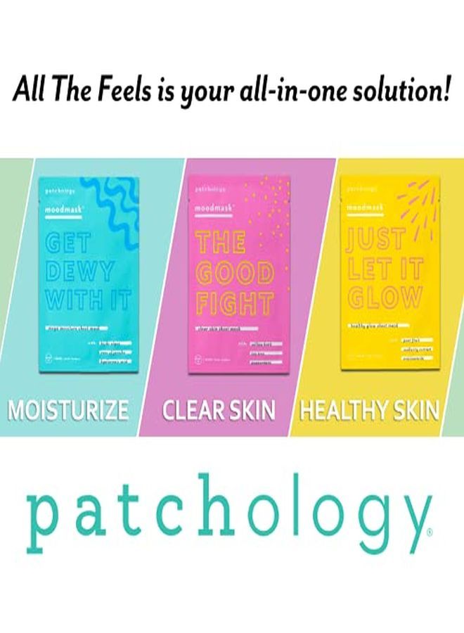 Patchology "All The Feels" Sheet Mask With Undereye Gel Face Masks Skincare Sheet And Under Eye Patches For Dark Circles, Puffy Eyes Care & Treatment Eye Bags, Puffiness & Wrinkles (4 Piece Kit) - Image 3