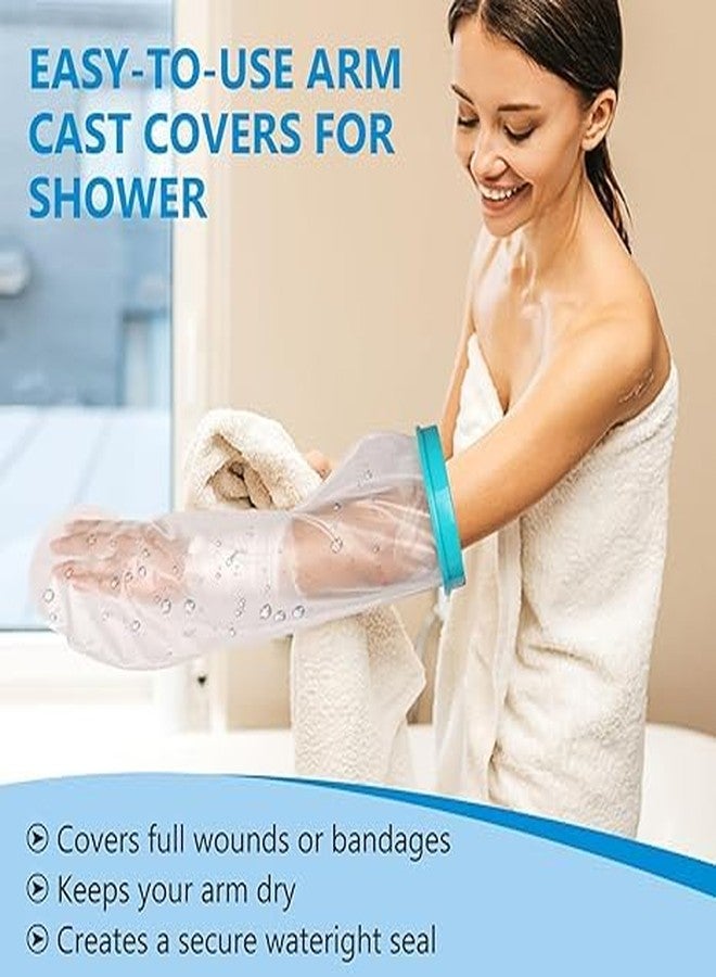 istore Waterproof Arm Cast Cover Wound Protector for Shower Bath Adult Reusable Anti-bactarial Sealed Cast Bandage Dressing Protective Sleeve Bag Covers for Arm, Hand, Wrist, Fingers, Thumb - Image 2