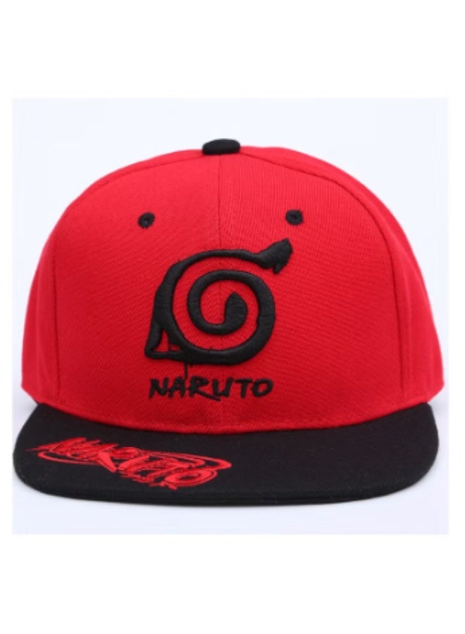 Naruto Ninja Fashion Flat Cap Red - Image 2