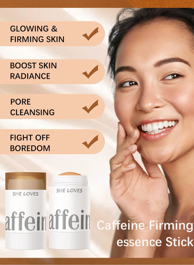 She Loves Firming Essence Stick with Caffeine, Anti Dark Circles Face Moisturizer, Boosts Skin Radiance, Fades Fine Line 34g - Image 5