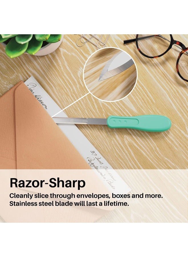 Uncommon Desks Office Letter Opener - Stainless Steel Blade, Soft Grip Handle - Image 3