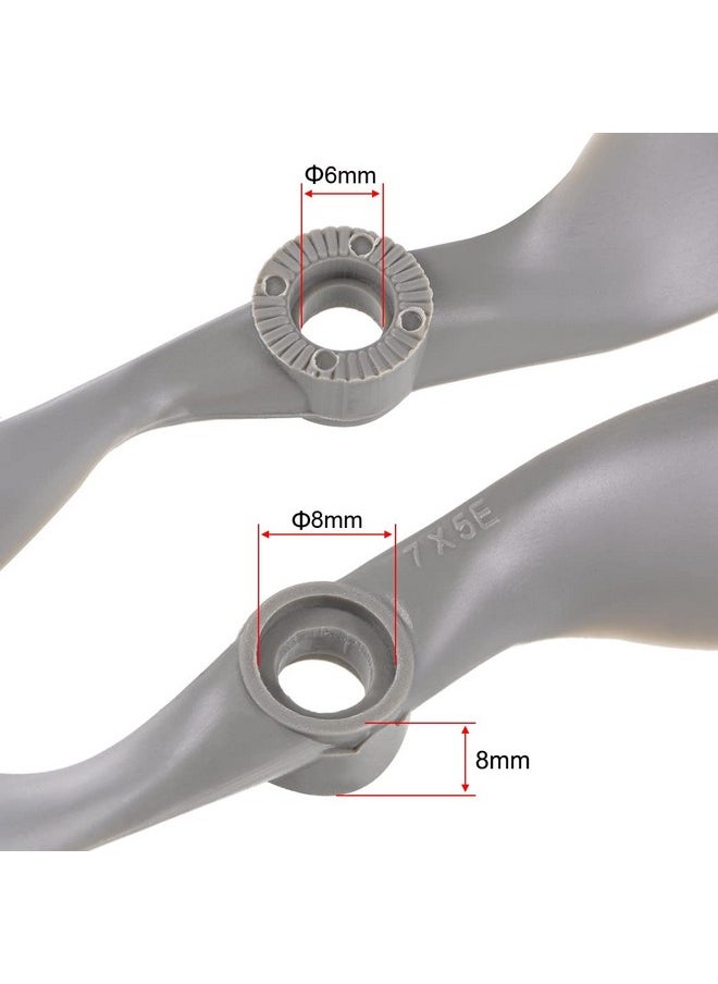 uxcell Rc Propellers Cw 7X5 Inch 2Vane For Airplane Nylon Gray 2Pcs With Adapter Rings  - Image 4