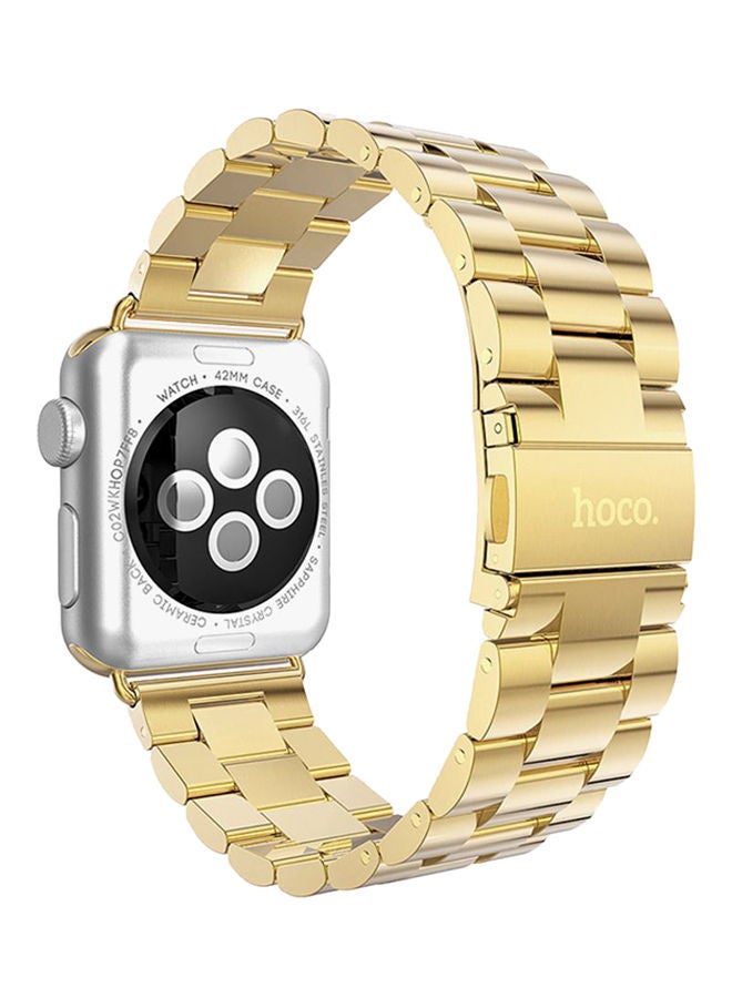 NIBEMINENT Replacement Watch Strap For Apple Gold - Image 1