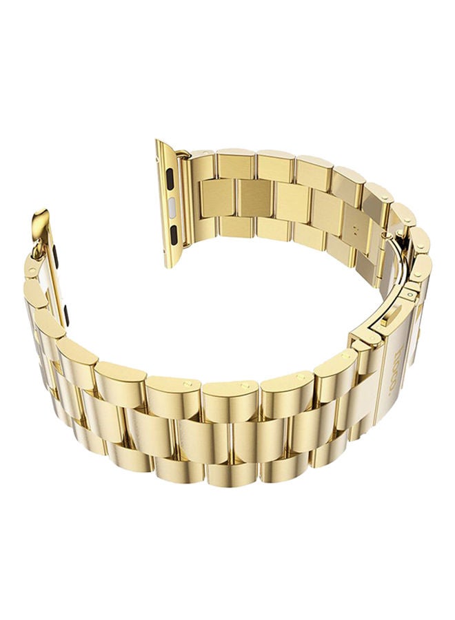 NIBEMINENT Replacement Watch Strap For Apple Gold - Image 2