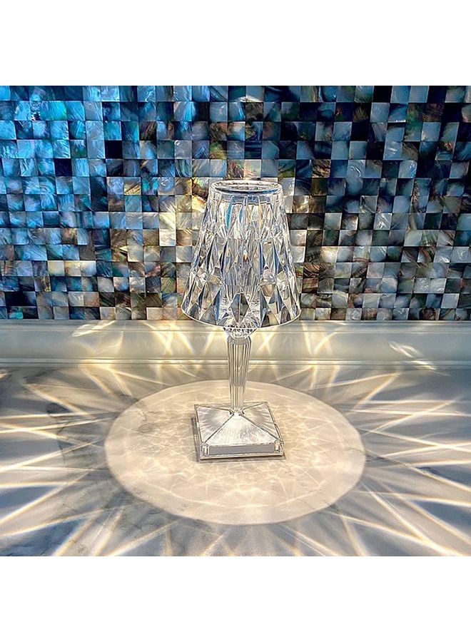 Acrylic Diamond Table Lamp Clear 26cm - Image 2