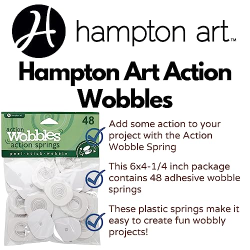 Hampton Art Action Wobbles Standard 48 Pieces, Action Wobbler, Wobble Kit, Wobblers for Card Making, Craft Springs, Wobblers for Cards, Wobble Springs - Image 2