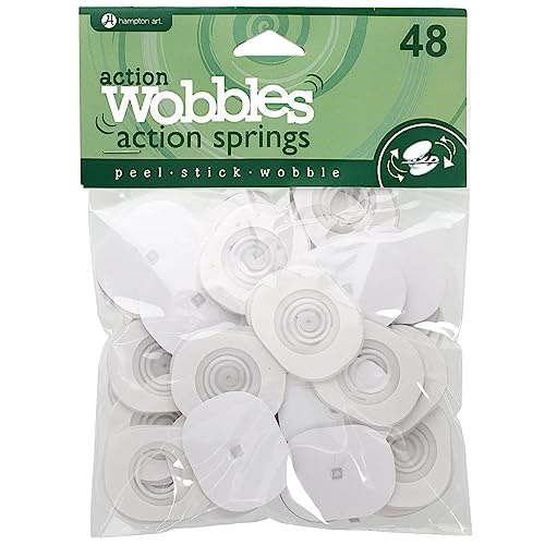 Hampton Art Action Wobbles Standard 48 Pieces, Action Wobbler, Wobble Kit, Wobblers for Card Making, Craft Springs, Wobblers for Cards, Wobble Springs - Image 1