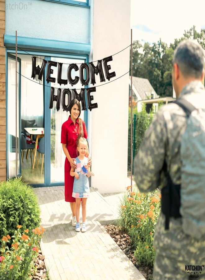 KatchOn Black Welcome Home Balloons - 16 Inch | Welcome Home Banner for House Warming Decoration Party | Family Gathering Banner - Image 2