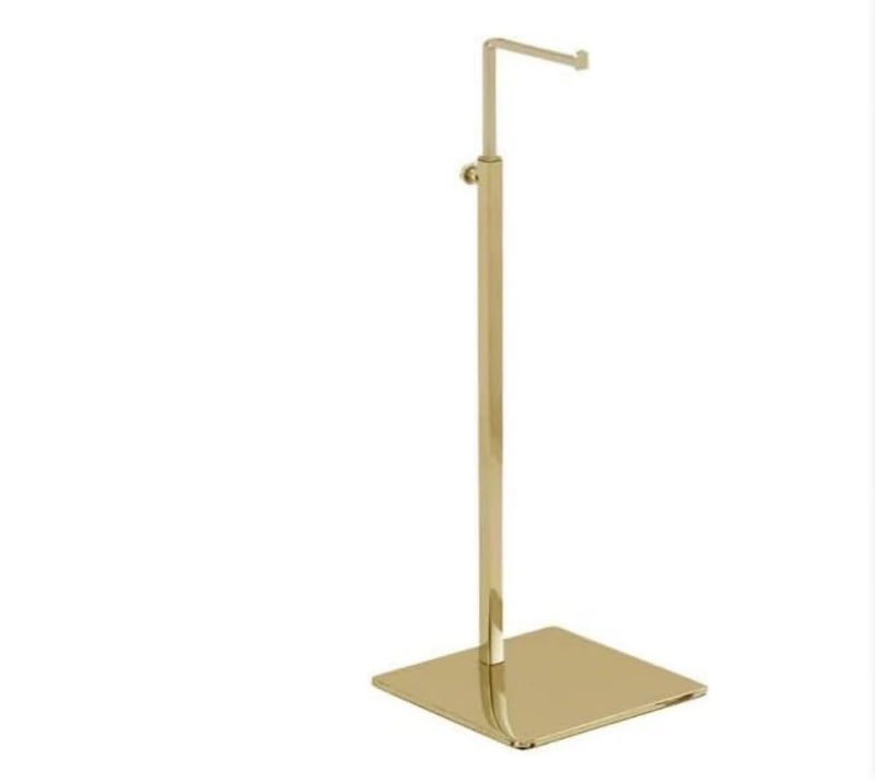 RY DISPLAY Single Hook Adjustable Purse Display Stand Metal Adjustable Handbag Bag Display Rack Holder (Gold) - Image 1