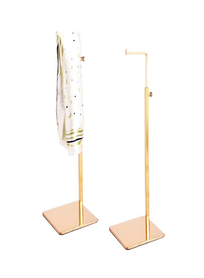 RY DISPLAY Single Hook Adjustable Purse Display Stand Metal Adjustable Handbag Bag Display Rack Holder (Gold) - Image 2