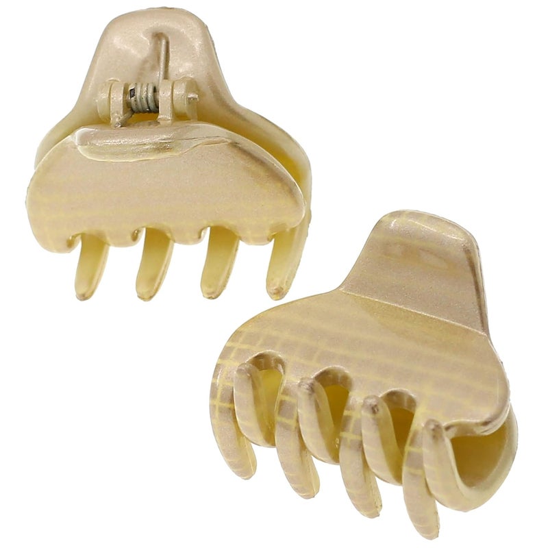 Camila Paris CP3198 French Hair Clip for Women Small 1 inch Set of 2 Beige Girls Hair Claw Clips Jaw Fashion Durable and Styling Hair Accessories for Women Strong Hold No Slip Grip Made in France