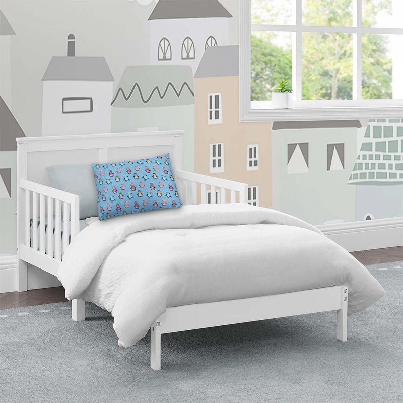 KRADYL KROFT Toddler Pillow with 100% Cotton Removable Cover - 20 X 15 Inches | Children Pillows | Baby Pillows - Dancing Penguins - Image 2