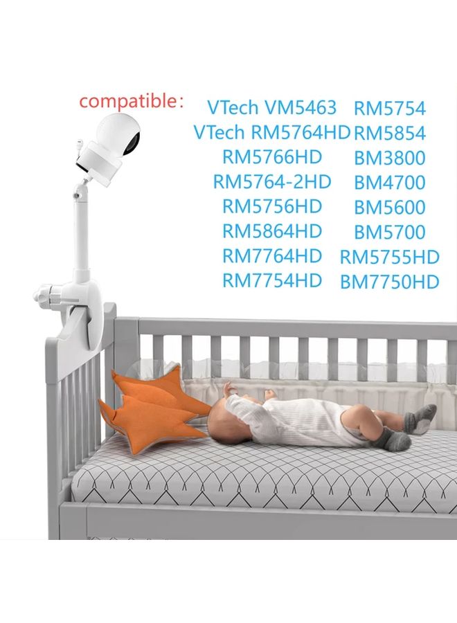 White Wall Mounted Baby Monitor Compatible with VTech Models VM5463 RM5764HD RM5766HD - Image 5