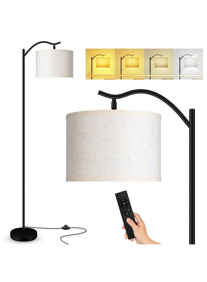 BoostArea Floor Lamp for Living Room,Arc Floor Lamp with Remote Control,Stepless Dimmable Brightness & Colors Temperature 2700k-6500k,Modern Standing Lamp for Bedroom Study Room Office,Beige - Image 1