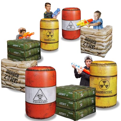 NINOSTAR Army Boxes Combat Battlefield Inflatables Compatible with Laser tag Water Gun Dart Gun Perfect for Boys and Girls Birthday Activities by Ninostar - Image 4