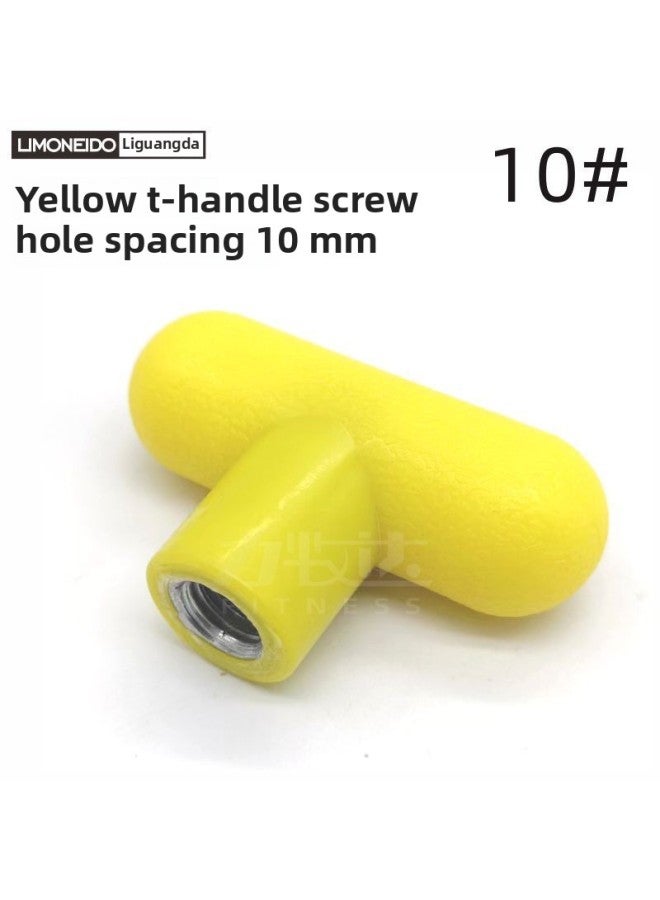 Aluminum Alloy Latch Cap Mushroom Head Counterweight Cap Limit Magnetic Pull Pin 10mm Screw Hole No. 8 Plastic Handle-Color:10mm Hole Plastic Yellow T-handle  - Image 1