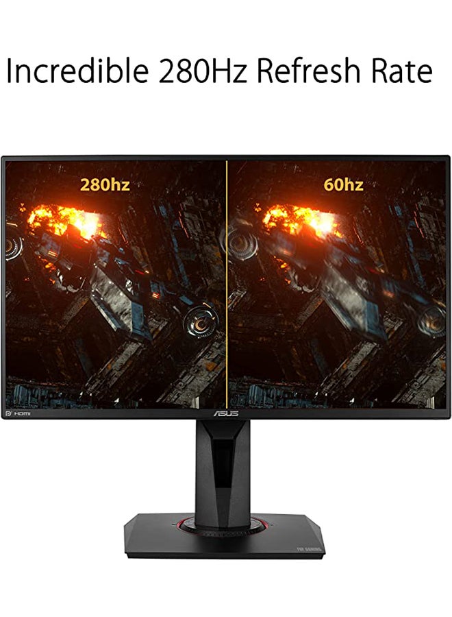 ASUS 24.5 inch FHD TUF Gaming VG259QM Gaming Monitor  (1920x1080), Fast IPS, Overclockable 280Hz, 1ms (GTG), Extreme Low Motion Blur Sync, G-SYNC Compatible, DisplayHDR 400 Black - Image 4