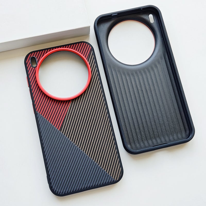 Kevlar Texture Shockproof Phone Case for vivo X300 & X200 Series - Faux Leather Full Coverage - Image 3