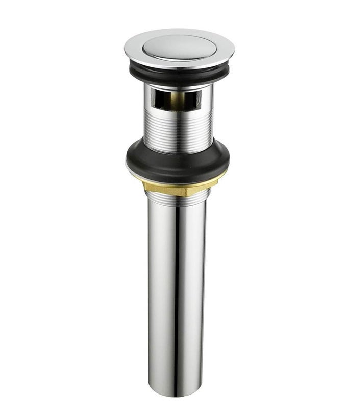 BATHROOM SINK DRAIN STOPPER FAUCET VANITY SINK POP UP DRAIN ASSEMBLY WITH OVERFLOW CHROME FINISH