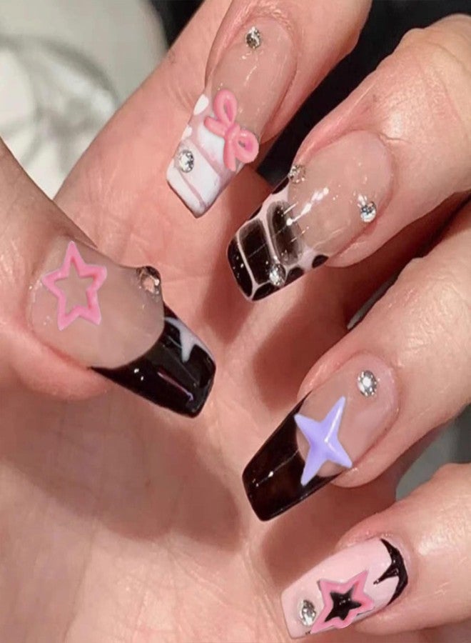KWOLYKIM 180Pcs Colorful Bow Star Nail Art Charms 3D Starlight Bow-Knot Star Mix Color Nail Art Accessories Kawaii Resin Nail Rhinestone for Acrylic Nail Decoration Manicure DIY for Women Girls - Image 4
