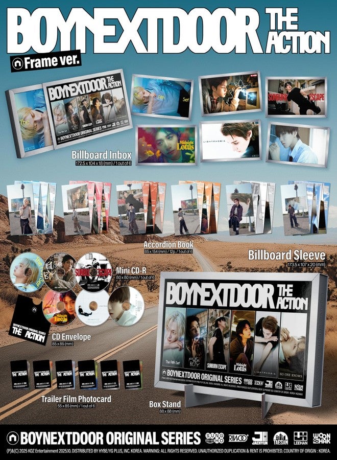 Koread BOYNEXTDOOR The Action 5th EP Album (Frame - Random Ver.) - Image 2