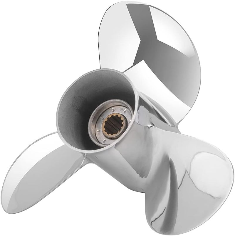 FYMP OEM Stainless Steel Outboard Boat Propeller for Yamaha Engines 40-60HP, 13 Tooth, RH (11 1/8 x 13-G) - Image 1