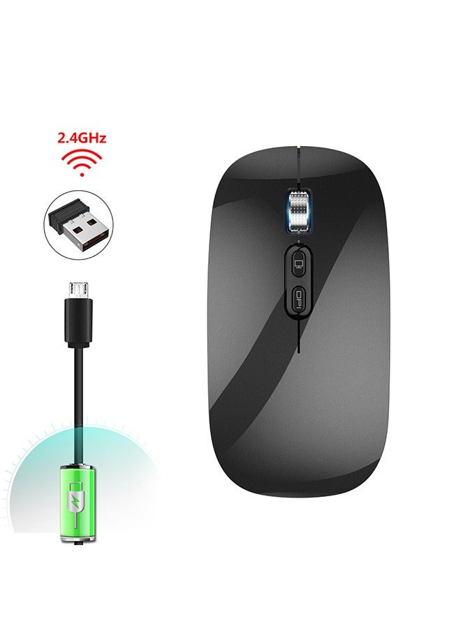 Rechargeable Wireless Optical Mouse Black - Image 1
