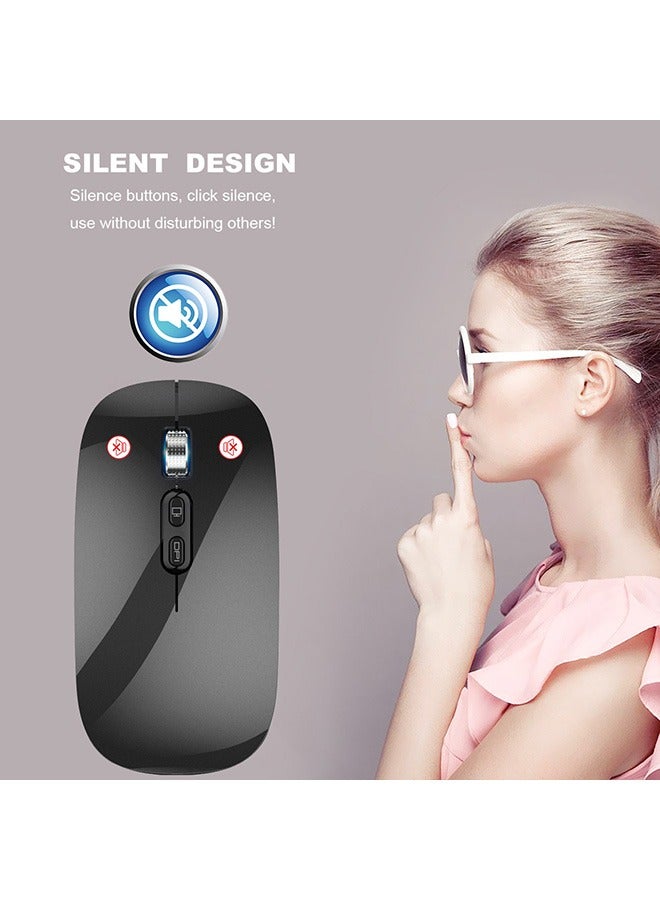 Rechargeable Wireless Optical Mouse Black - Image 2