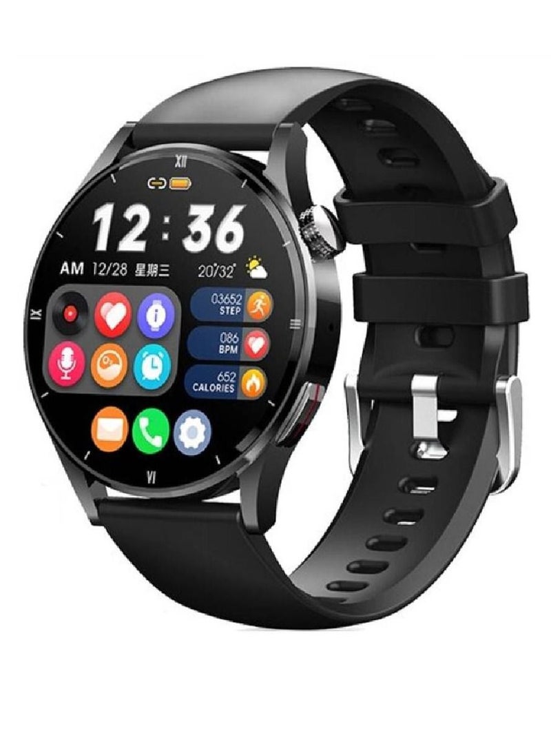 miYou New Bluetooth Call Men Sports Fitness Tracker IP67 Waterproof Smartwatch For IOS Android - Black  - Image 1