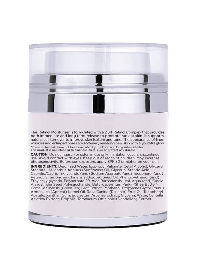 Radha beauty Radha Beauty Moisturizing Miracle Retinol Cream for Face - with 2.5% Retinol, Hyaluronic Acid, Vitamin E and Green Tea. Luxury Night and Day Anti-Aging Wrinkle Cream 1.7 fl oz.  - Image 5