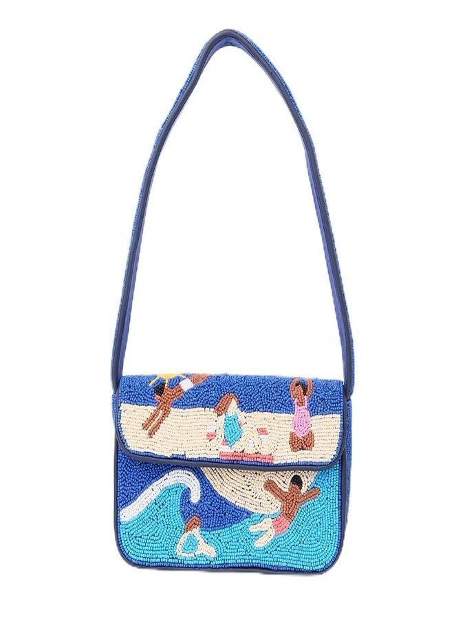 Indian-Shelf Indian Shelf Premium Handcrafted Beaded Beach Bags for Women, Girls - Women Evening Purse Summer Beach Theme (with Box) - Image 1
