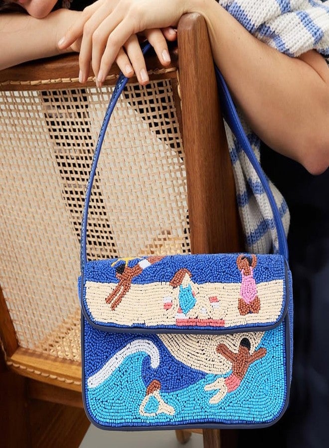 Indian-Shelf Indian Shelf Premium Handcrafted Beaded Beach Bags for Women, Girls - Women Evening Purse Summer Beach Theme (with Box) - Image 3