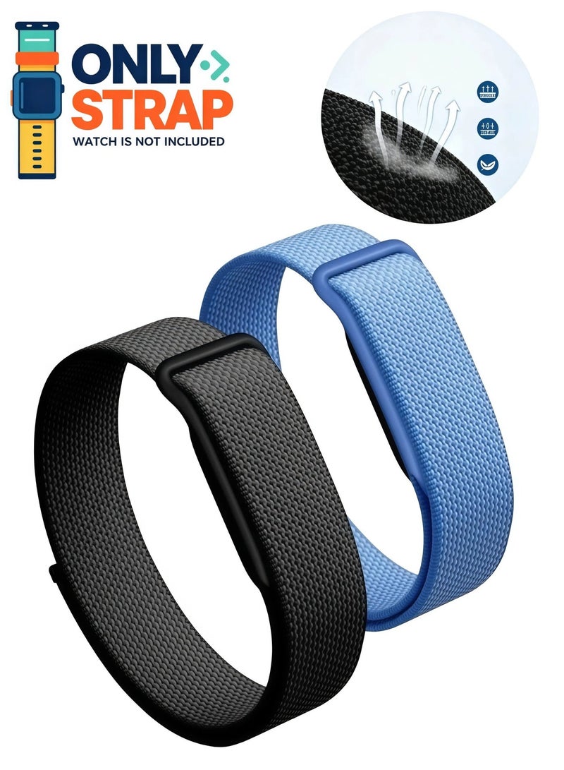 for Google Fitbit Air Nylon Band,Hook and Loop Strap Replacement,Breathable Sport Loop,Adjustable Woven Wristband for Fitbit Air Screenless Fitness Tracker,Non-Original - Image 1