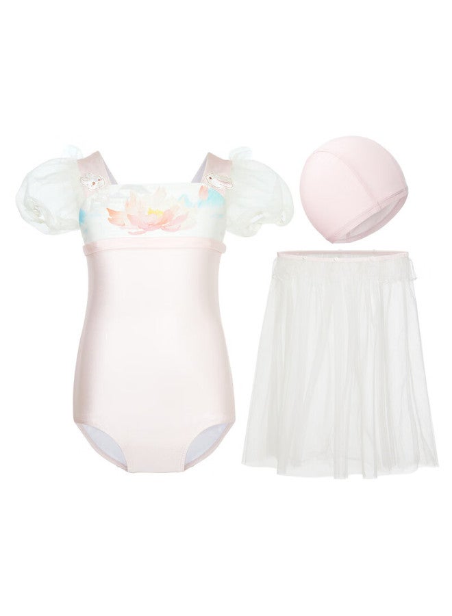 Aimer Kids Girls' Seaside Resort Hot Springs One-piece Swimsuit Dress Chlorine Resistant Class A Summer Peony 100 - Image 5