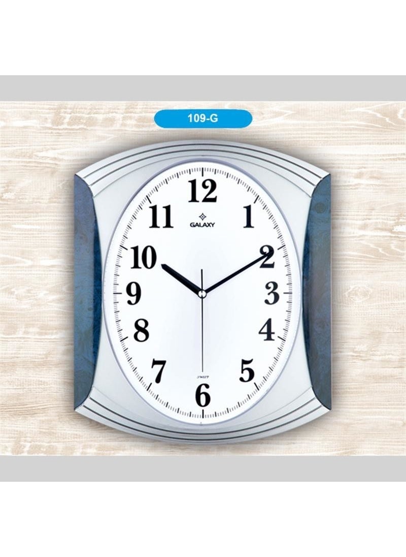 Galaxy Decorative 109-G Case Silent Flow Mineral Glass Wall Clock 33 cm 