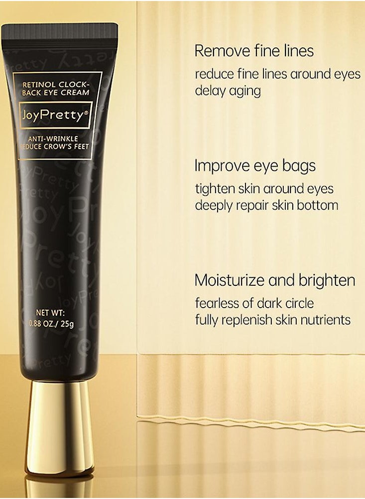 JoyPretty Retinol Anti Wrinkle Eye Cream Remove Eye Bags Puffiness Dark Circles Whitening Moisturizing Eyes Skin Care Remove Eye Bag Anti Puffiness Dark Circles Eye Gel Retinol Eye Serum 25g  - Image 2