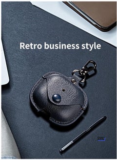 TIGER PU Leather Case Compatible with AirPods 4 2024 – Anti-Scratch Protective Cover with Keyring for AirPods 4, Premium Leather Case for AirPods 4 2024  - Image 2