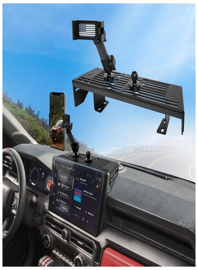 WXRYLYN 2024 2025 Tacoma Phone Mount for 2024 2025 Toyota Tacoma & 2025 4Runner Metal Platform Phone Mount 2024 Tacoma Dash Cell Phone Holder (Only for 14Inch Screen/No Drill Installation) - Image 2