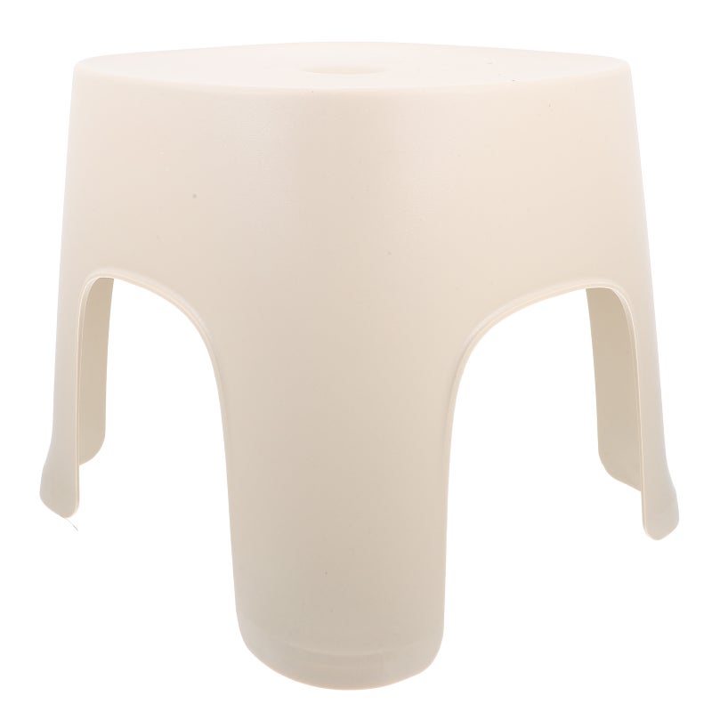 🚽 كرسي بلاستيكي صغير متعدد الاستخدام مقاوم للانزلاق للمنزل والحمام باللون الأبيض - Image 1