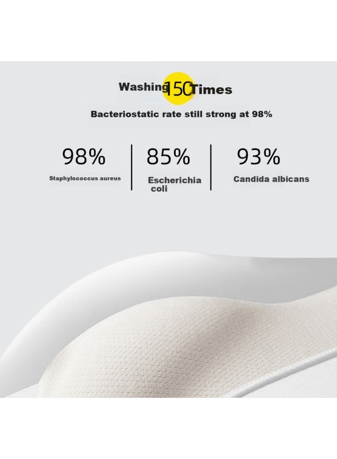 LANG SHA Langsha Men's White Cotton Triangle Underwear Thin Breathable Mid-rise Full Cotton Antibacterial Crotch Shorts - Image 4