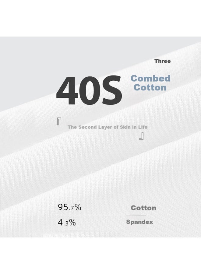 LANG SHA Langsha Men's White Cotton Triangle Underwear Thin Breathable Mid-rise Full Cotton Antibacterial Crotch Shorts - Image 3