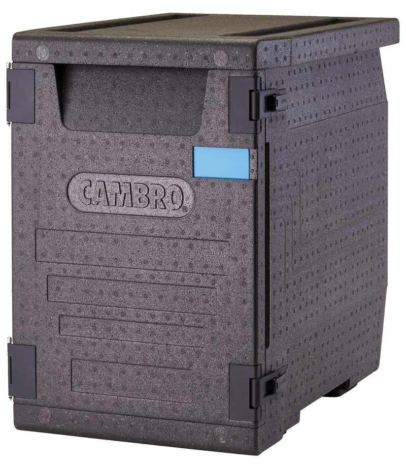 Cambro GoBox Insulated Lightweight Thermal Hot Box and Food Pan Carrier (EPP400 - Holds Four 4 Inch Pans) - Hotbox and Food Warmer for Catering & Transport - Front Load (Gray) - Image 1