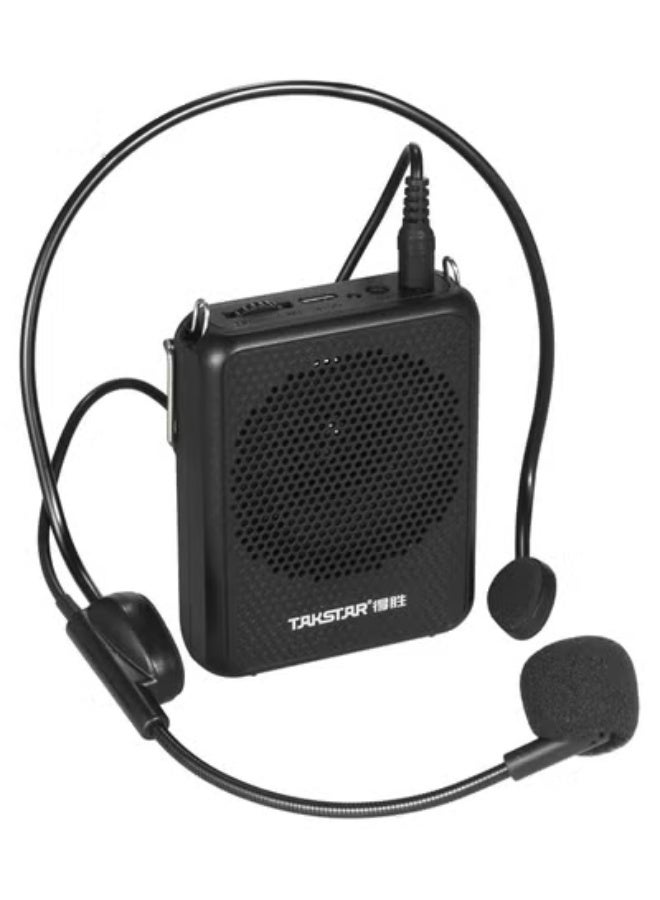 TAKSTAR E126A Sound Amplifier Portable Rechargeable Mini Voice Amplifier with Wired Headmount Microphone & Waistband for for Teaching Singing Training Presentation  - Image 1