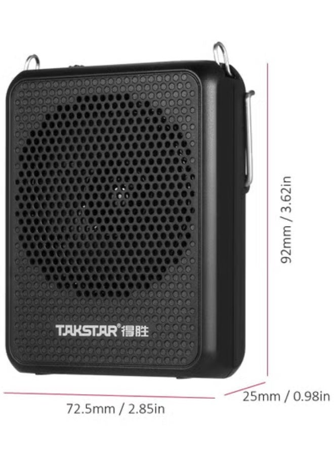 TAKSTAR E126A Sound Amplifier Portable Rechargeable Mini Voice Amplifier with Wired Headmount Microphone & Waistband for for Teaching Singing Training Presentation  - Image 4
