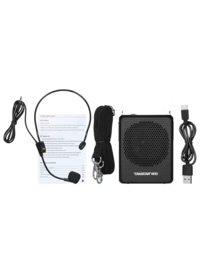 TAKSTAR E126A Sound Amplifier Portable Rechargeable Mini Voice Amplifier with Wired Headmount Microphone & Waistband for for Teaching Singing Training Presentation  - Image 5