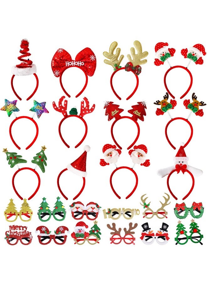 Max Fun 24 Pieces Christmas Glasses Frame and Headbands Set with 24 Cute Designs Exquisite Decoration Accessories for Christmas Parties Holiday Favors and Photo Booth - pzsku/ZF35D63F7310CFEF7503CZ/45/_/1741329930/edb52a47-e21d-44ae-ac6e-2e423011a59b