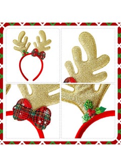 Max Fun Max Fun 24 Pieces Christmas Glasses Frame and Headbands Set with 24 Cute Designs Exquisite Decoration Accessories for Christmas Parties Holiday Favors and Photo Booth  - Image 4