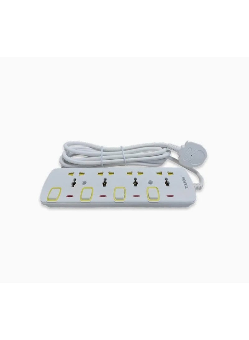 NOVEX 3-Way Extension Socket with Individual Switches, 3 Meter Heavy Duty Pure Copper Cable, 13A 3250W, ESMA Certified, Child Safety Shutters - N-D103-3M - Image 2